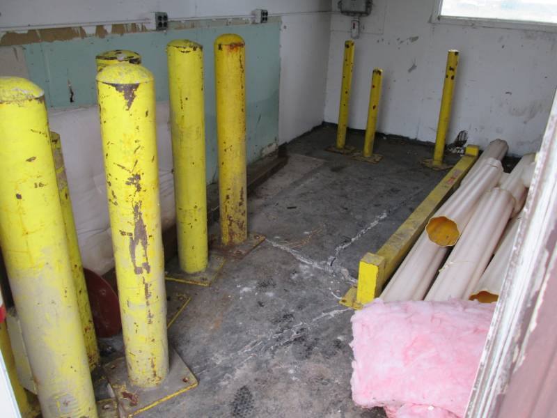 Room full of construction materials...