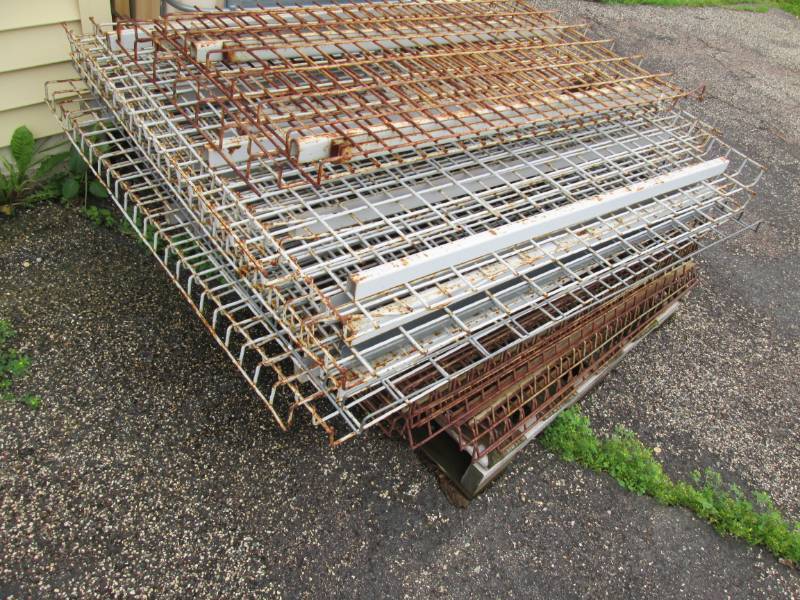 Pile of pallet rack shelves...