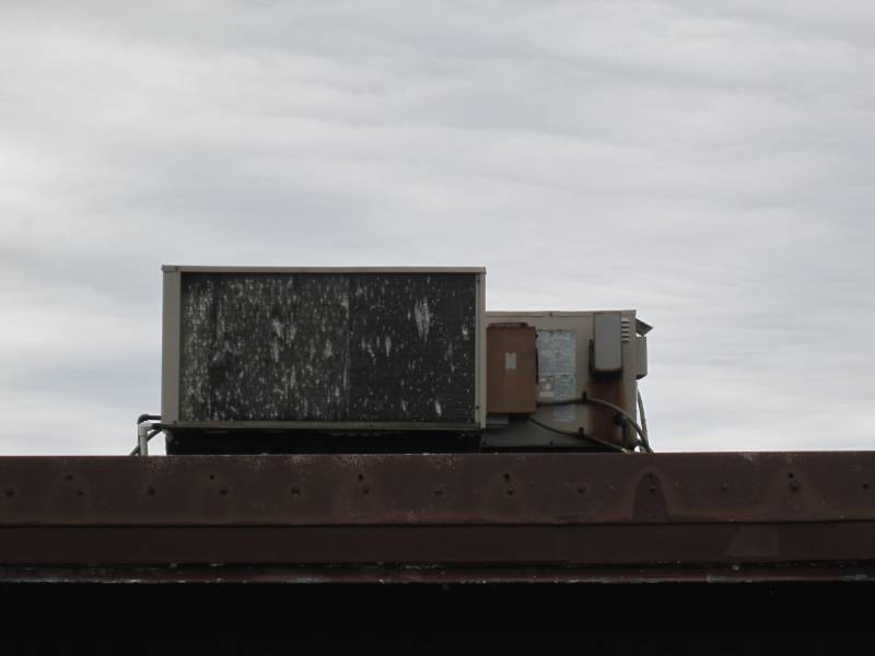 Lennox rooftop HVAC unit on top of ...