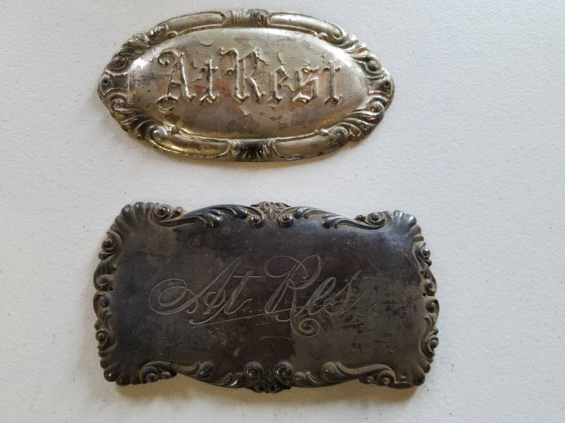 lot 39 image: 2 At Rest Casket Markers