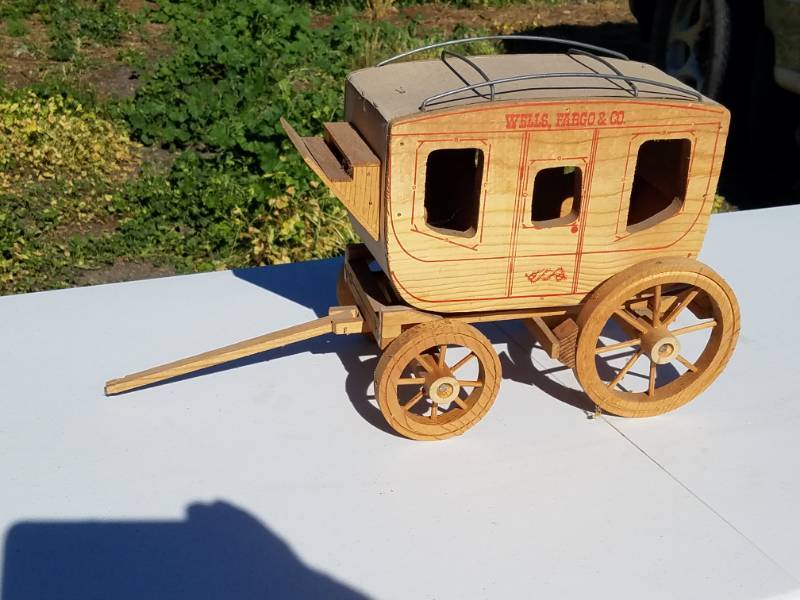 lot 45 image: Wood stage coach by Wells Fargo