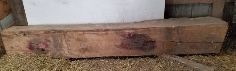 lot 62 image: Huge Solid Oak Square Slab with live edges