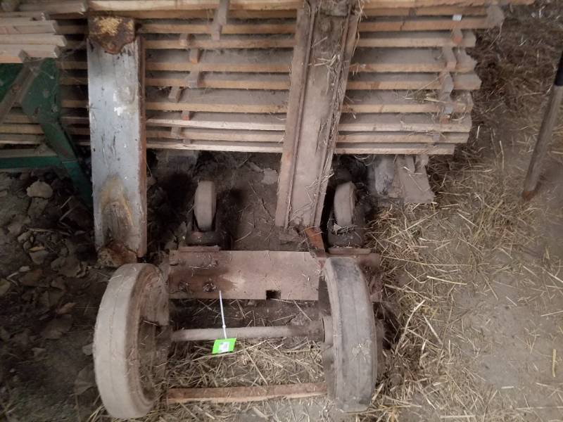 lot 63 image: Parts from an old wagon or railroad wagon