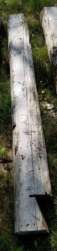 lot 223 image: Reclaimed log cabin wood various types of wood