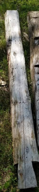 lot 224 image: Reclaimed log cabin wood various types of wood