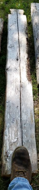 lot 227 image: Reclaimed log cabin wood various types of wood