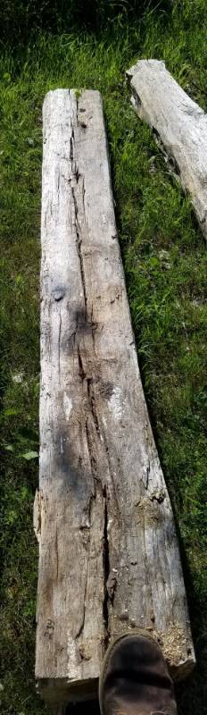 lot 234 image: Reclaimed log cabin wood various types of wood