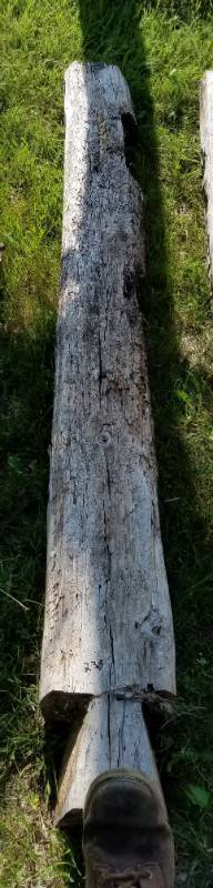 lot 238 image: Reclaimed log cabin wood various types of wood