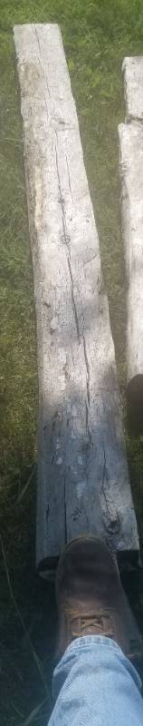 lot 241 image: Reclaimed log cabin wood various types of wood