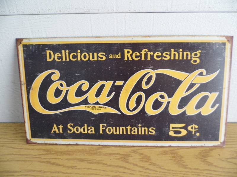 lot 95 image: Metal Coke Sign