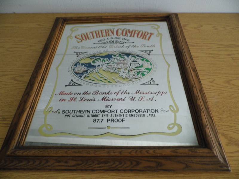 lot 109 image: Southern Comfort Mirror