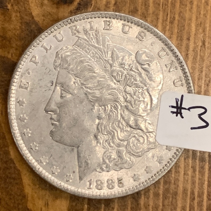 lot 3 image: 1885 Morgan Silver Dollar Coin