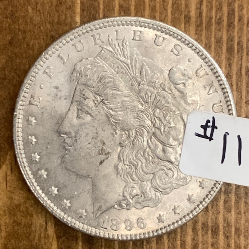 lot 11 image: 1896 Morgan Silver Dollar Coin