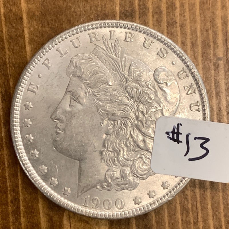 lot 13 image: 1900 Morgan Silver Dollar Coin