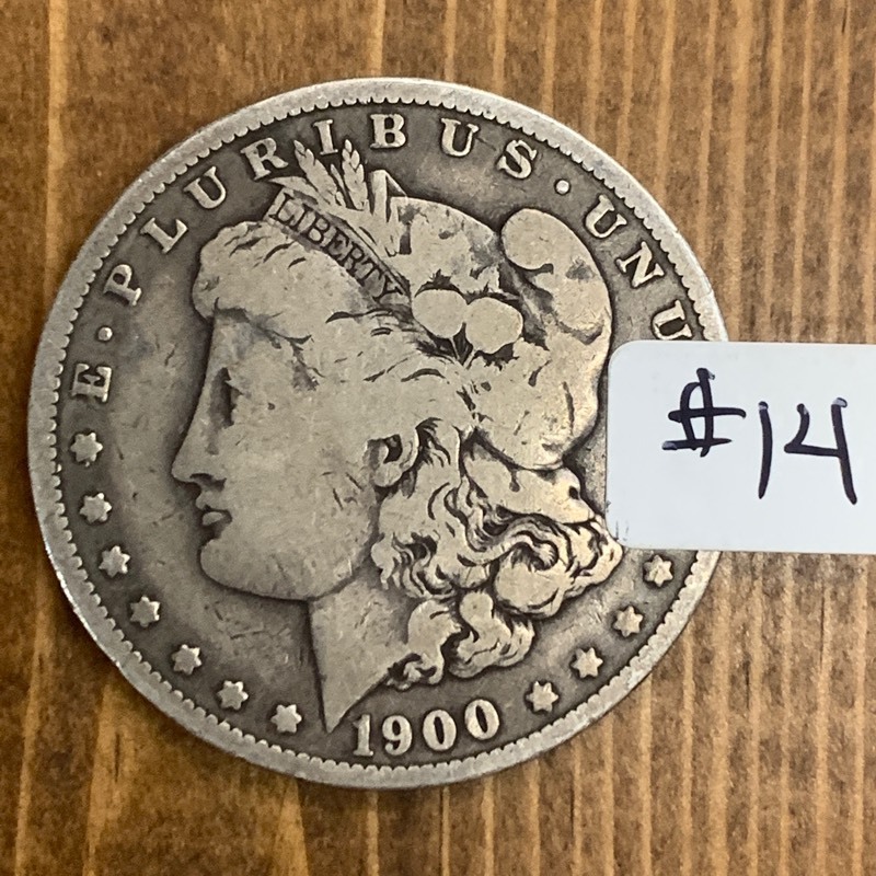 lot 14 image: 1900-O Morgan Silver Dollar Coin