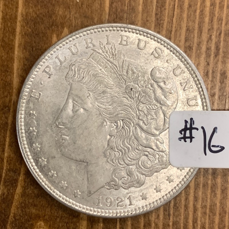 lot 16 image: 1921 Morgan Silver Dollar Coin