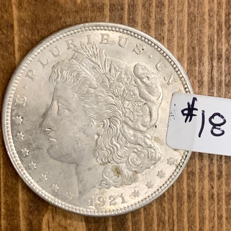 lot 18 image: 1921 Morgan Silver Dollar Coin