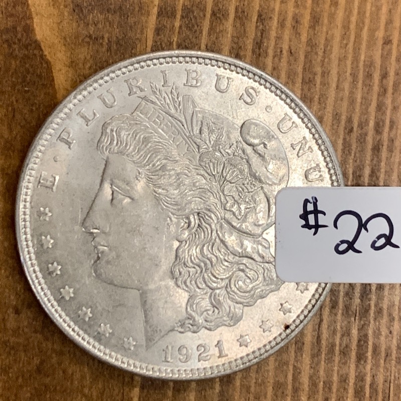 lot 22 image: 1921-DMorgan Silver Dollar Coin