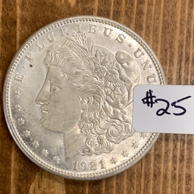 lot 25 image: 1921-S Morgan Silver Dollar Coin