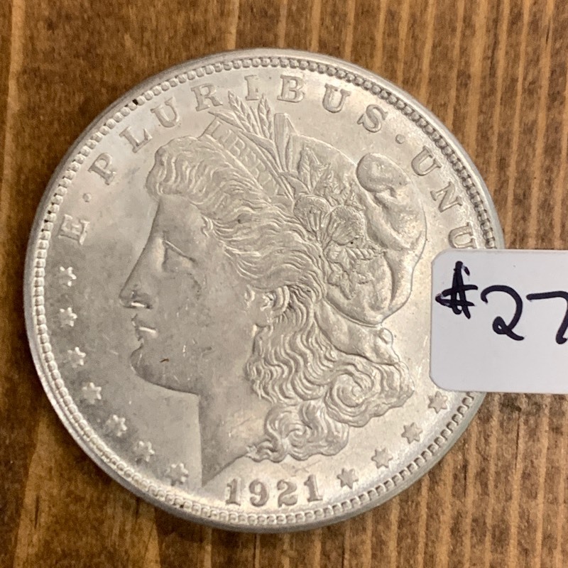 lot 27 image: 1921-S Morgan Silver Dollar Coin