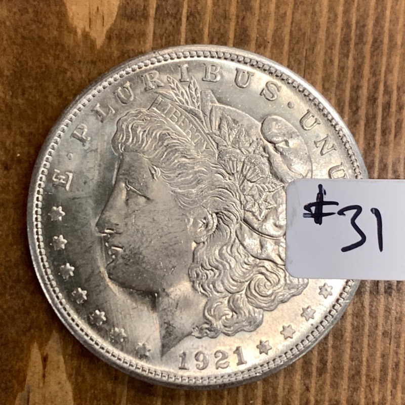 lot 31 image: 1921-S Morgan Silver Dollar Coin