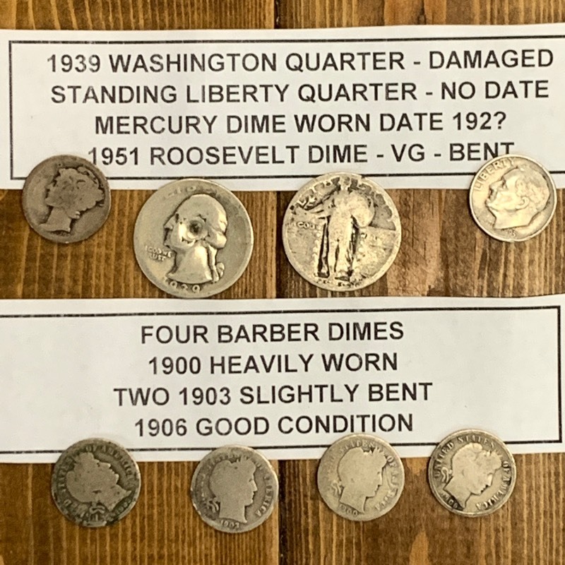 lot 57 image: Lot Of Damaged  Bent Coins