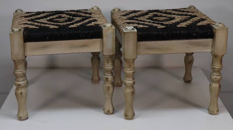 lot 25 image: Wicker Stools