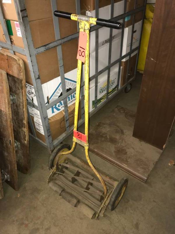 lot 81 image: Hand Operated   Push Mower, Clemson Bros.