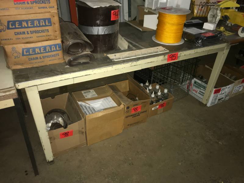 lot 95 image: Heavy Steel Mid-Century Table
