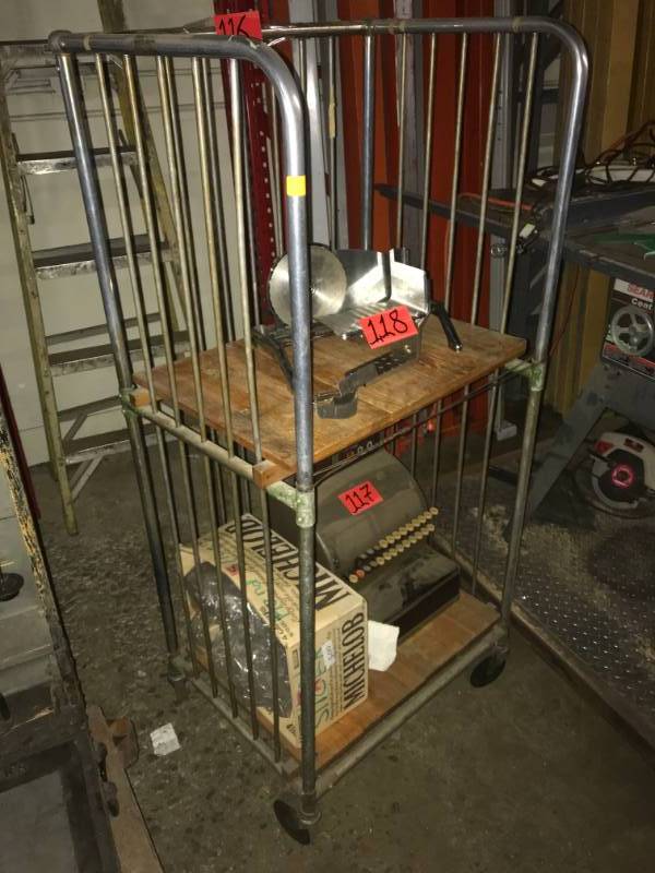 lot 116 image: Printers aluminum Paper Cart
