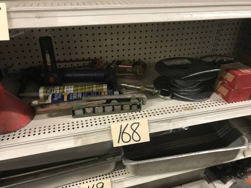 lot 168 image: Shelf of Misc items