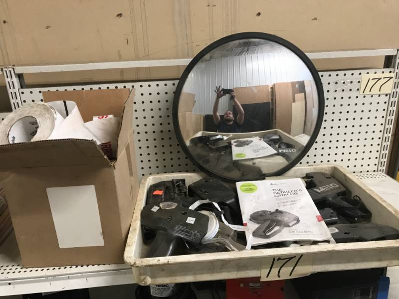 lot 171 image: Security Mirror, 8- Price Guns, Labels