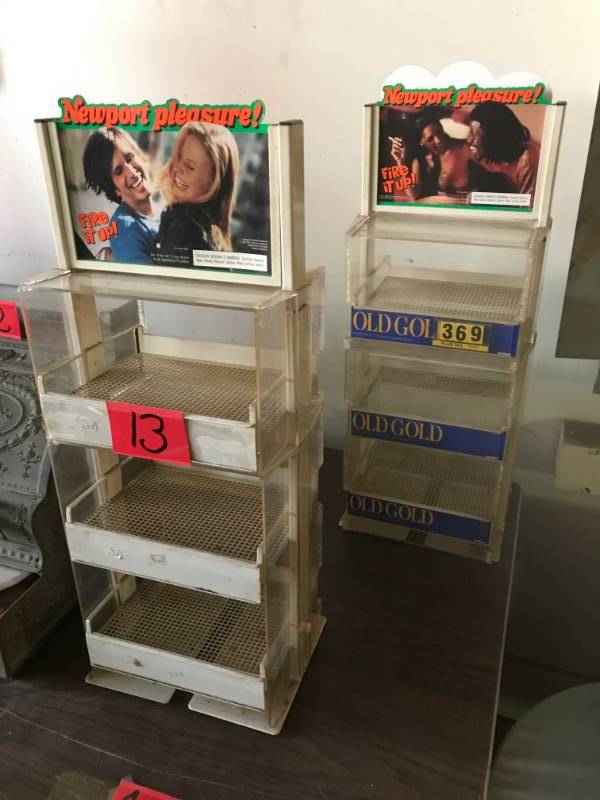 lot 13 image: Mid Century Newport Cigarette Merchandisers