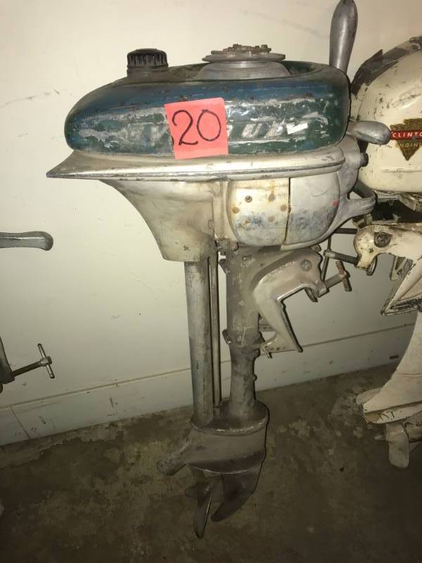 lot 20 image: Evinrude Outboard Motor Mid Century