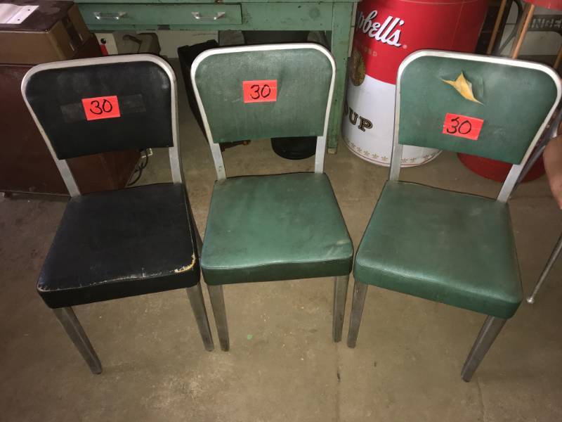 lot 30 image: 3- Mid Century Aluminum Office Chairs