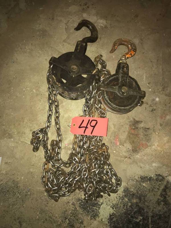 lot 49 image: 6 Vintage Chain Fall