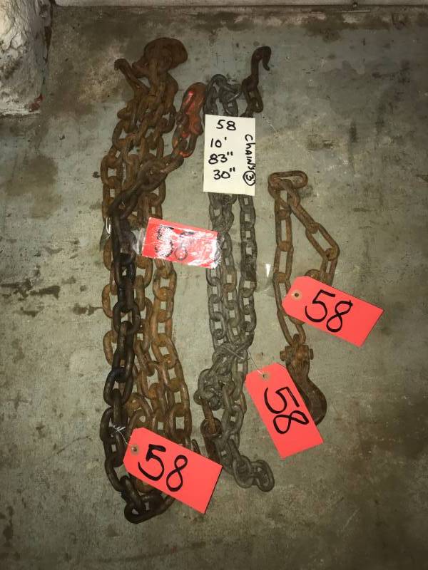 lot 58 image: 3- Log Chains