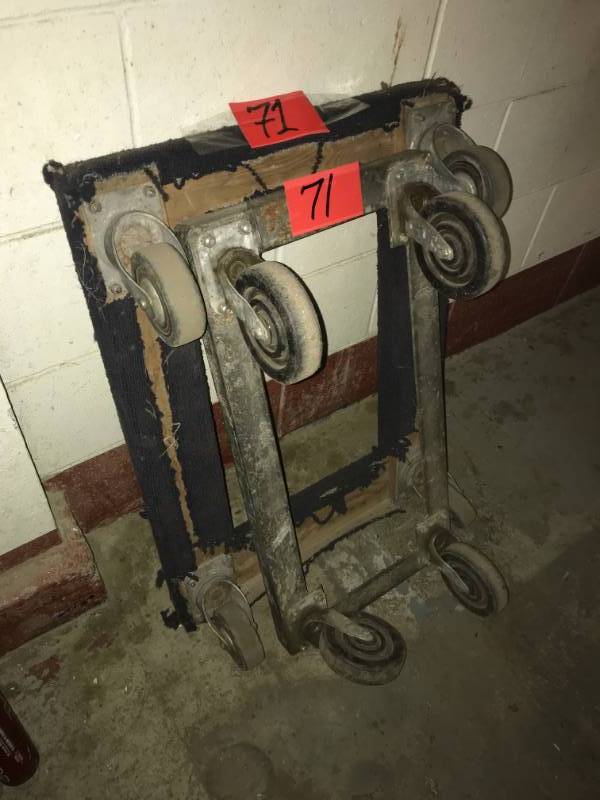 lot 71 image: 2- Four Wheel Dollies