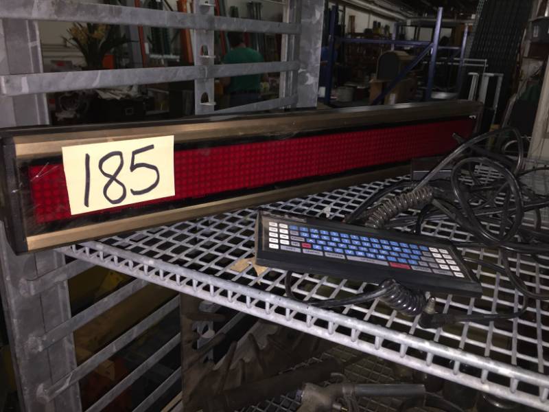 lot 185 image: Electronic Message Board Pro-Lite TL-1 Model PL-2100W