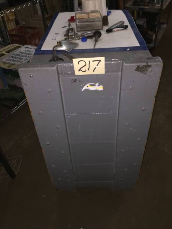 lot 217 image: Mid Century Grey Rolling Printers Cart