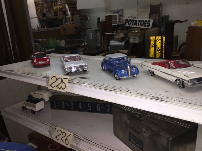 lot 225 image: 4- Collectible Cars, T-Bird Maisio, 1961 Impala Sunstar, 1937 Ford Road Legends, 1964 Ford Galaxie Sunstar 500