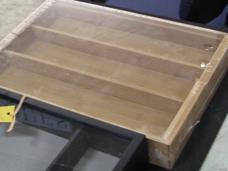 lot 60 image: Wood Shelf & Shadow Box