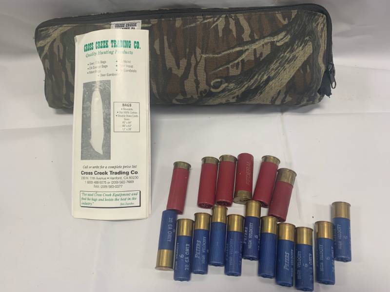 lot 47 image: Cross Creek Deer Bag, 6ea 12 Gauge Shells and 11ea 20 Gauge