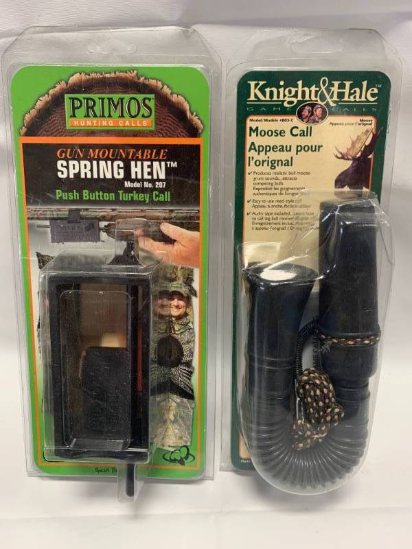 lot 54 image: Springhen Turkey Call & Moose Call New