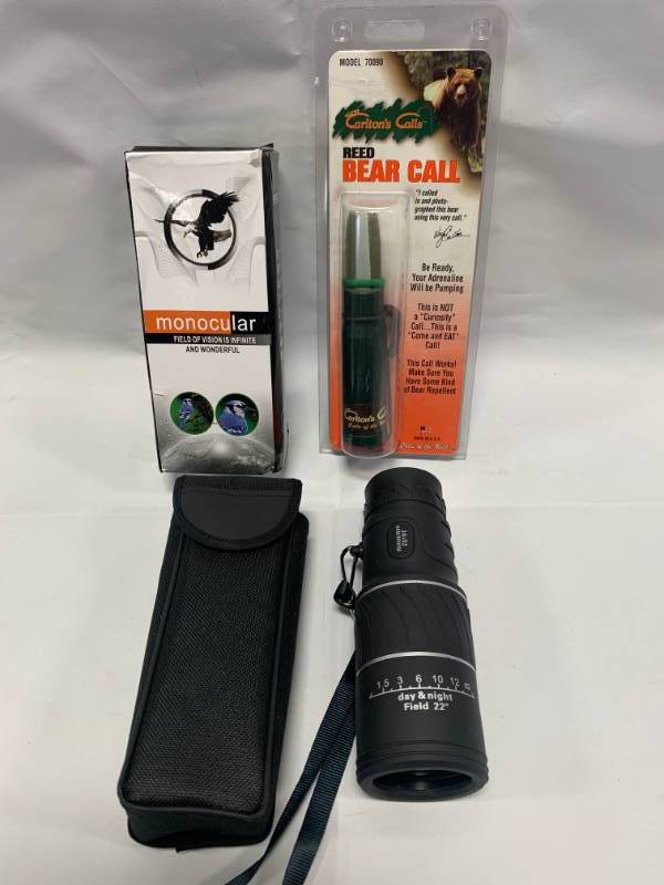 lot 55 image: Reed Bear Call & DayNight Monocular