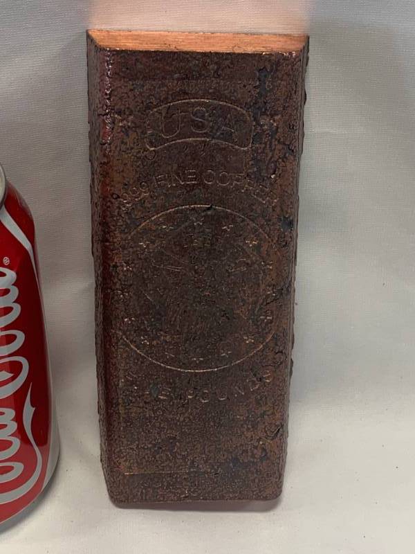 lot 69 image: 5 Pound Vintage Investment Grade .999 Copper Bar