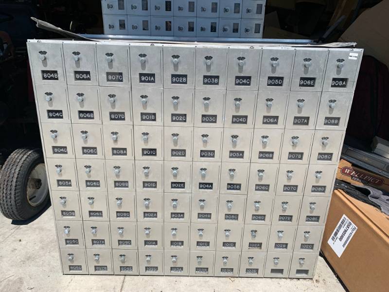 lot 89 image: Heavy Aluminum Post Office Boxes