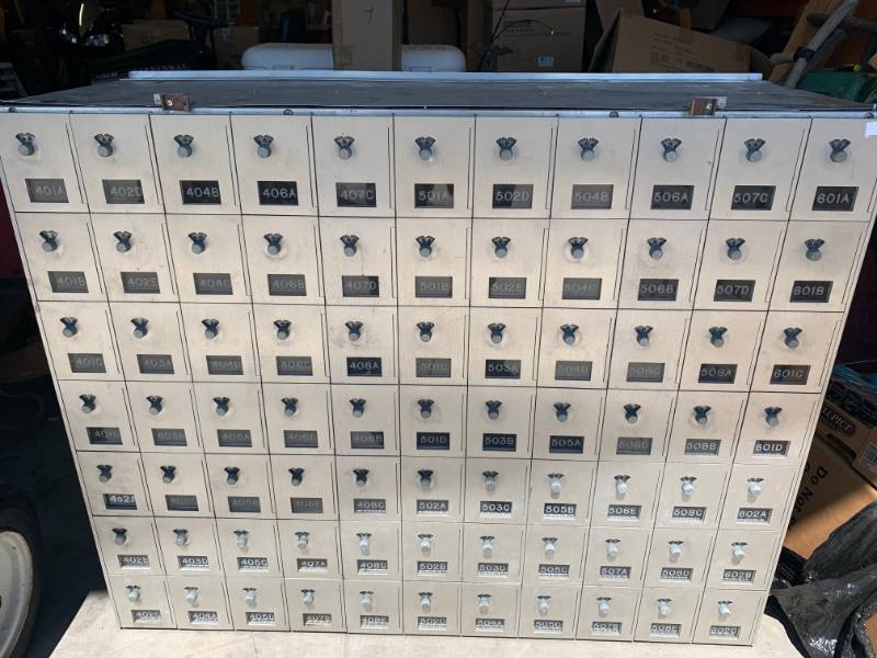 lot 90 image: Heavy Aluminum Post Office Boxes
