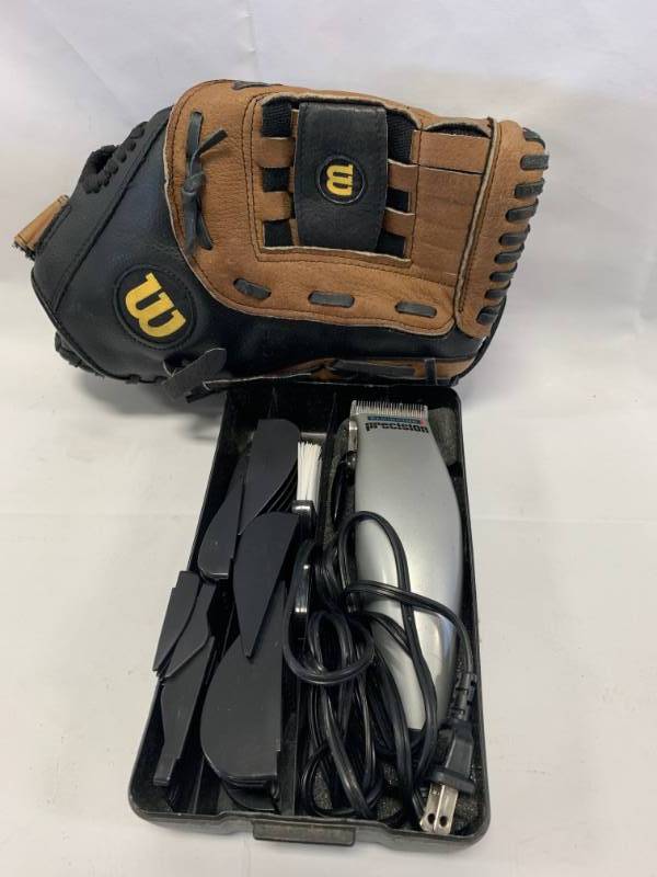 lot 105 image: Wilson Softball Glove & Remington Precision Trimmer