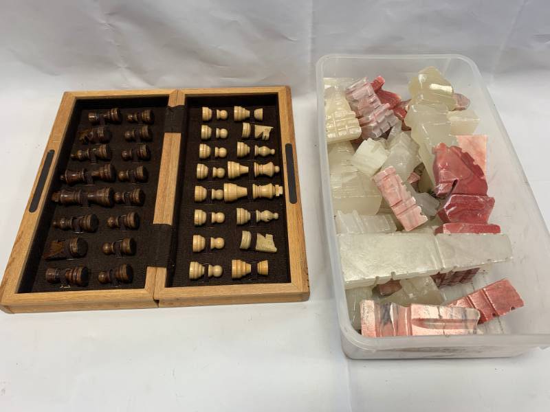 lot 106 image: Chess Set with Extra Set of Pieces